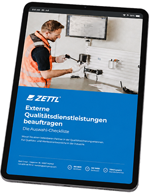 Mockup der Zettl Auswahl-Checkliste als PDF-Dokument